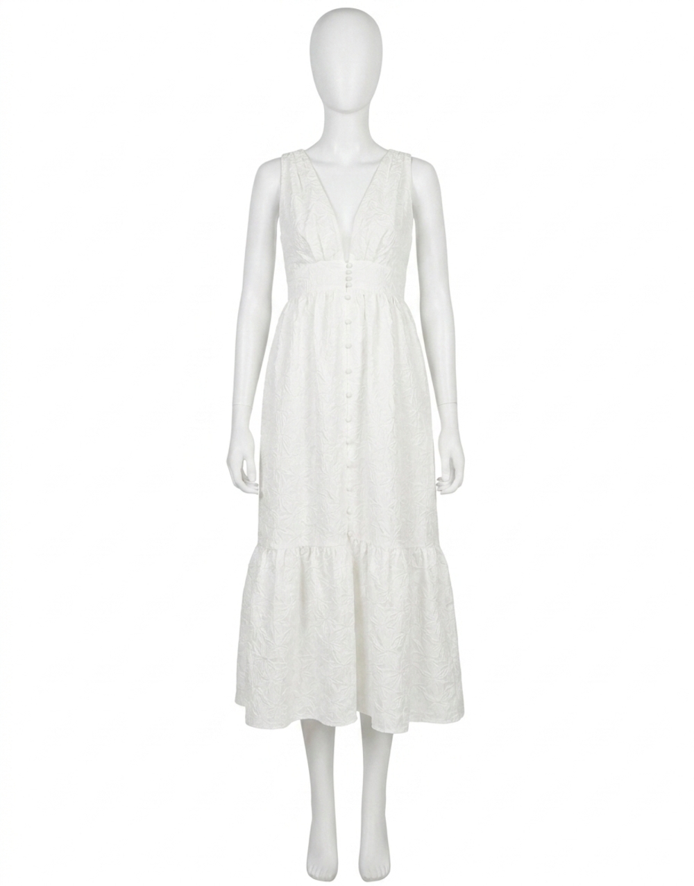 NEW EN SAISON jacquard dress in off white